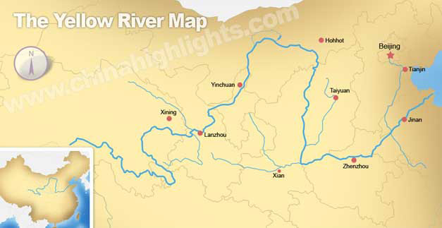 Gelber Fluss Karte