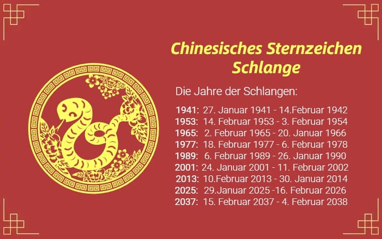 Chinesisches Sternzeichen Schlange