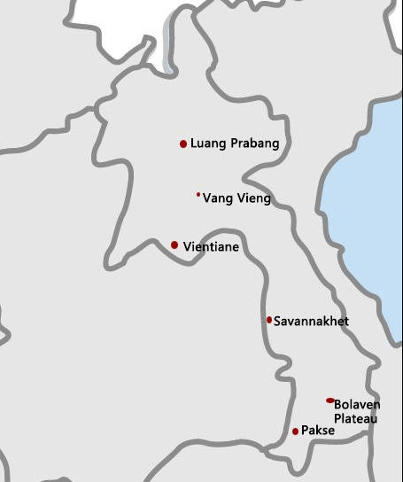 Laos Landkarte