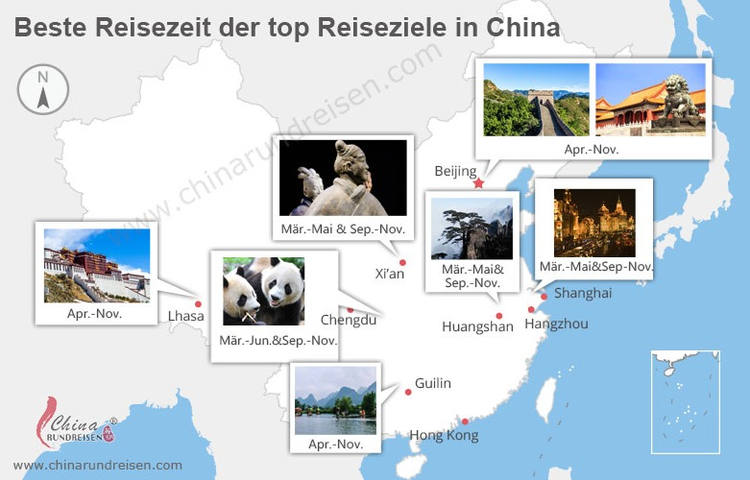 beste Reisezeit China