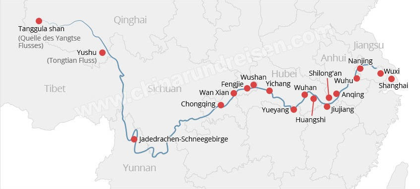 jangtse fluss karte