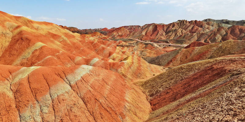 Regenbogen-Berge in Zhangye