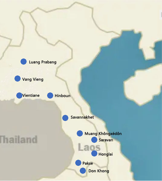 Laos Reiseziele